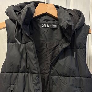 Zara Charcoal Hooded Vest